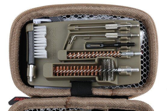 Real Avid Gun Boss AR15 rifle cleaning kit comes with 5.56 caliber brushes